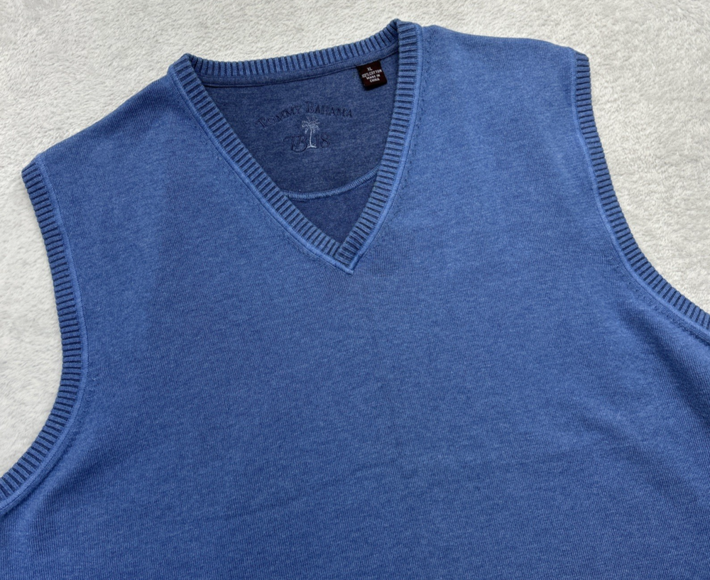 Tommy Bahama TB 18 Golf Sweater Vest Mens XL Blue ⛳️